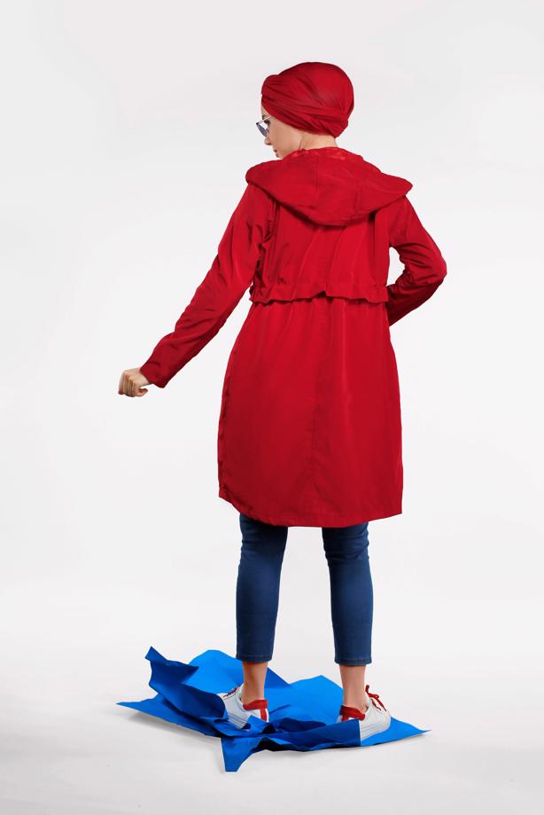 Vêtements hijab  LACE-UP HOODED TRENCHCOAT 2008   - TRENDTESETTÜR