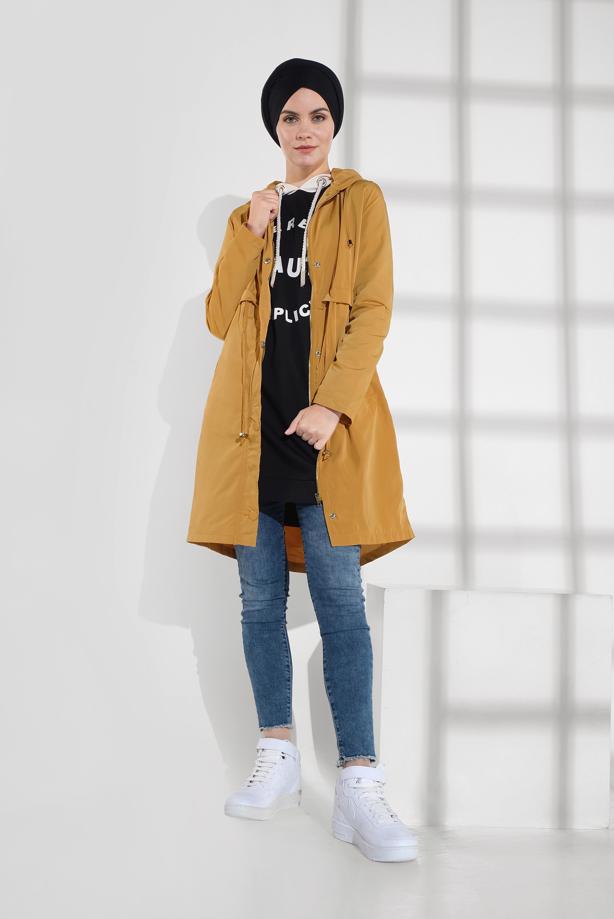 Vêtements hijab  LACE-UP HOODED TRENCHCOAT 2008   - TRENDTESETTÜR