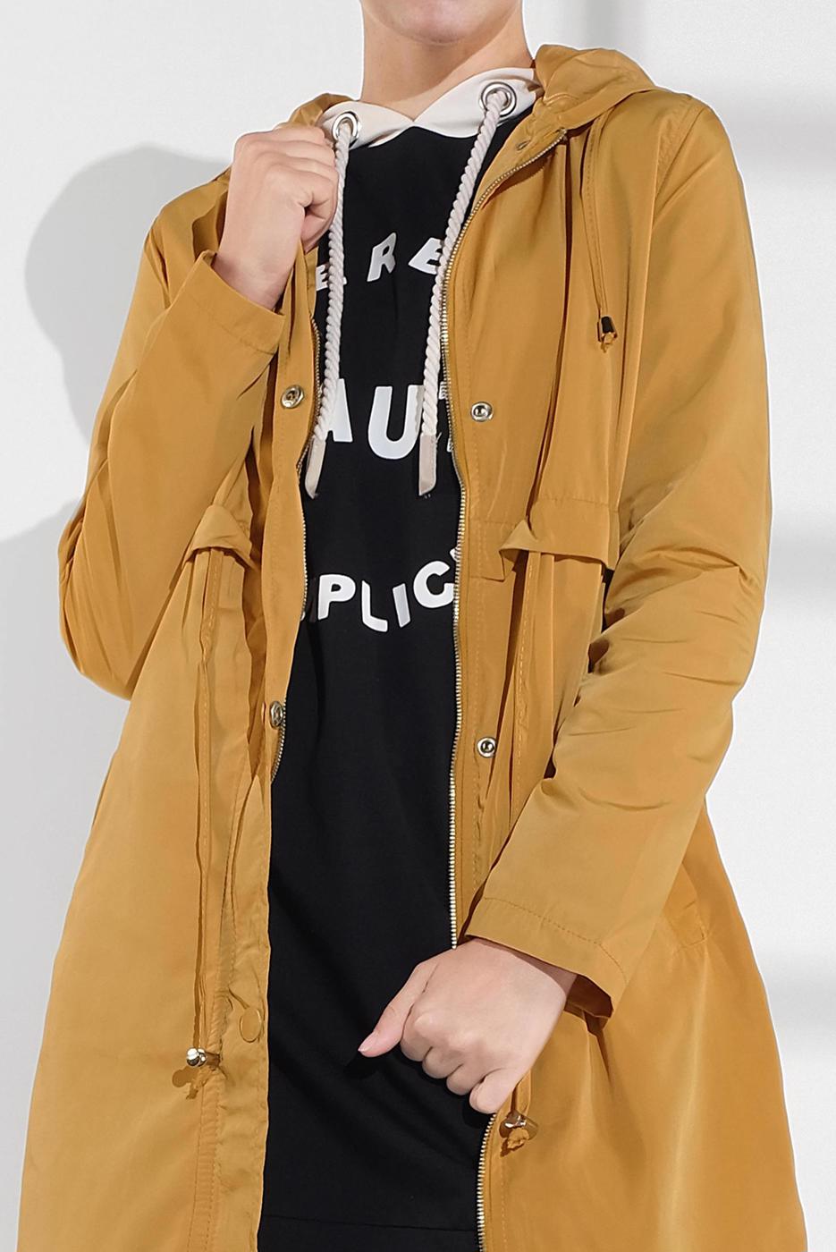 Vêtements hijab ORANGE TRENCH-COAT À CAPUCHE 2008