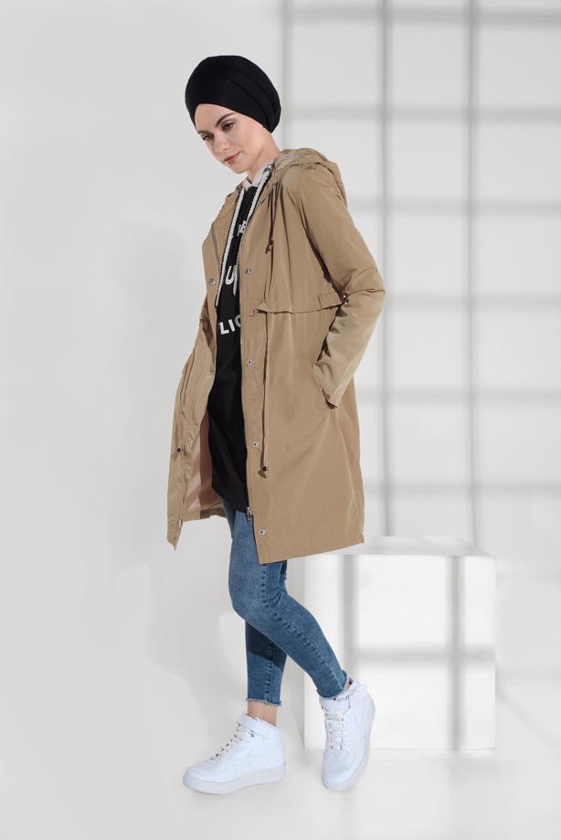 Vêtements hijab  LACE-UP HOODED TRENCHCOAT 2008   - TRENDTESETTÜR