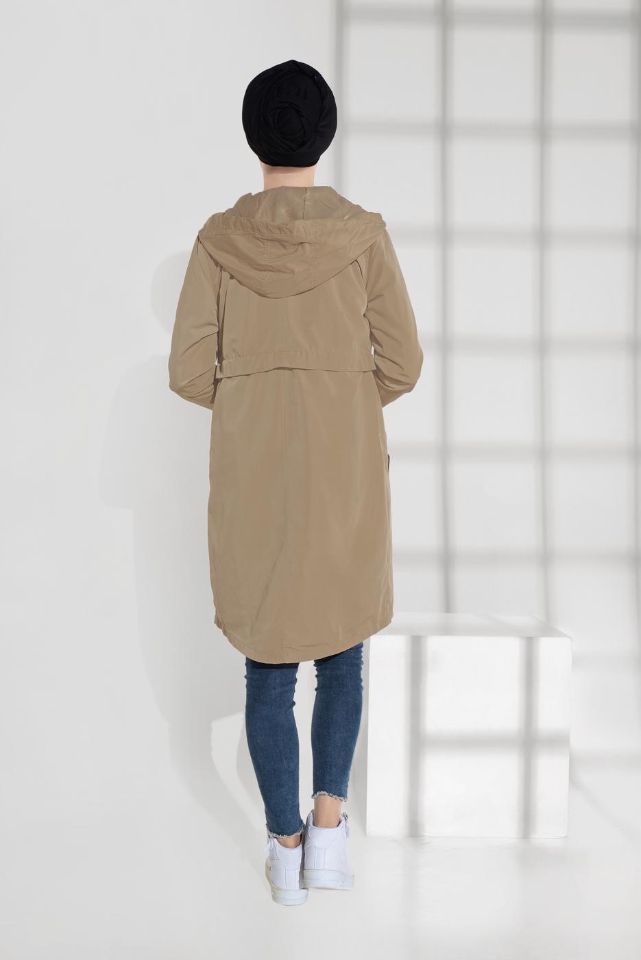 Vêtements hijab BRUN TRENCH-COAT À CAPUCHE 2008