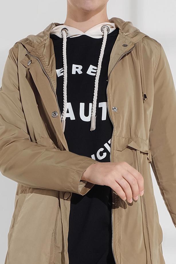 Vêtements hijab  LACE-UP HOODED TRENCHCOAT 2008   - TRENDTESETTÜR