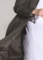 Tesettür giyim HAKİ BELDEN BAĞCIKLI KAPÜŞONLU TRENÇKOT T 2008