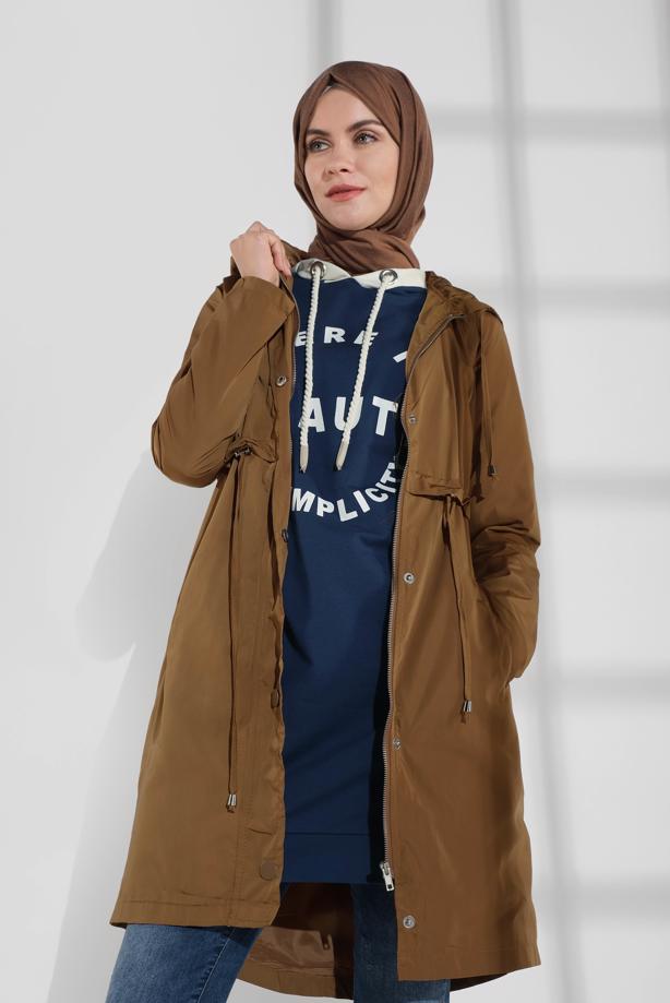 Vêtements hijab  LACE-UP HOODED TRENCHCOAT 2008   - TRENDTESETTÜR
