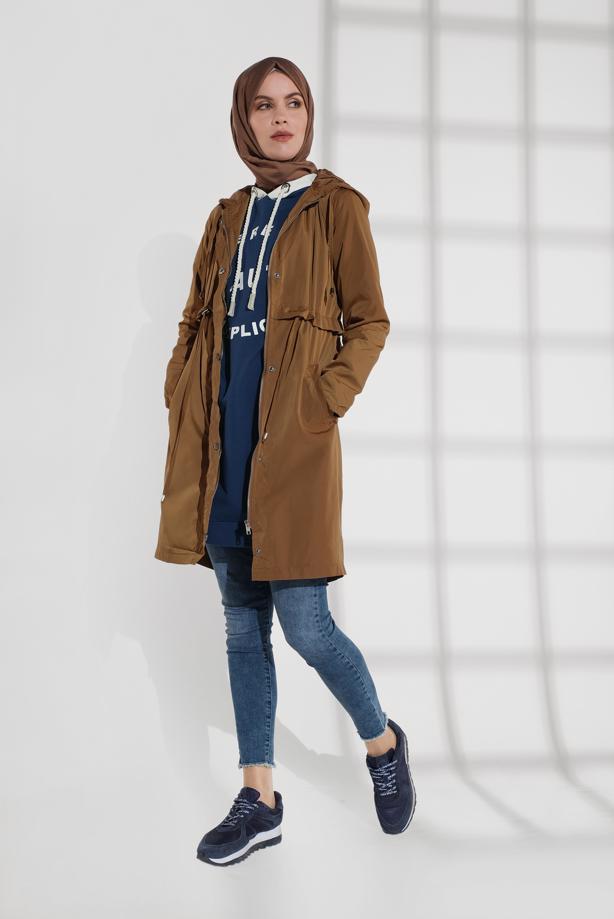 Vêtements hijab  LACE-UP HOODED TRENCHCOAT 2008   - TRENDTESETTÜR