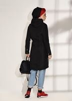 Hijab clothing BLACK Pocket Detailed Sport Trench Coat T 3008