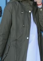 Tesettür giyim HAKİ CEP DETAYLI SPOR TRENÇKOT 3008