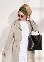 Hijab clothing BEIGE Pocket Detailed Sport Trench Coat T 3008