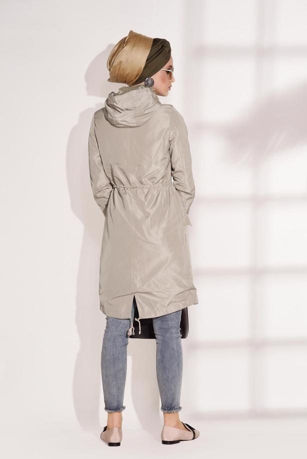 Vêtements hijab  Pocket Detailed Sport Trench Coat T 3008 - TRENDTESETTÜR