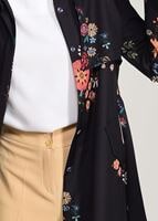 Vêtements hijab NOIR  TRENCH IMPRIMÉ FLORAL T 7718