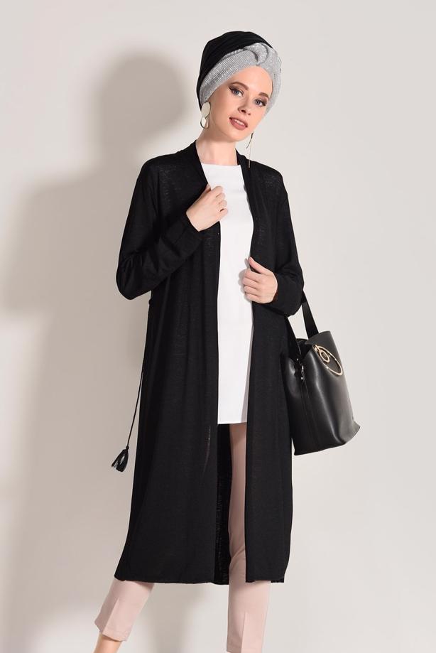 Vêtements hijab  PLEAT DETAILED CARDIGAN 031632  - TRENDTESETTÜR
