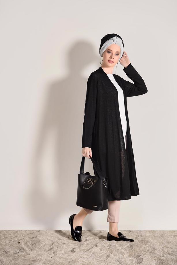 Vêtements hijab  PLEAT DETAILED CARDIGAN 031632  - TRENDTESETTÜR
