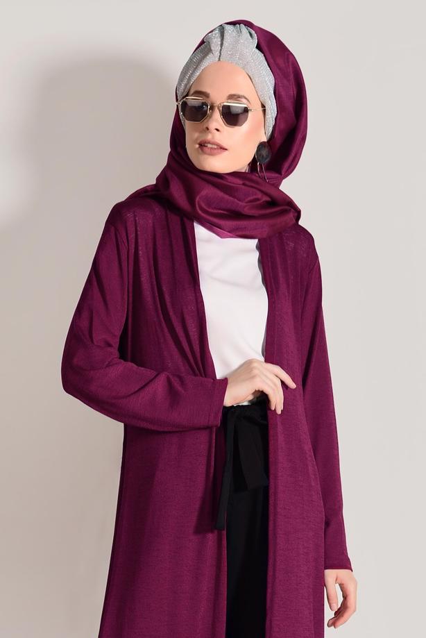 Vêtements hijab  PLEAT DETAILED CARDIGAN 031632  - TRENDTESETTÜR