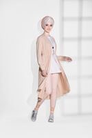 Vêtements hijab POUDRE CARDIGAN PLISSÉ DÉTAILLÉ 031632