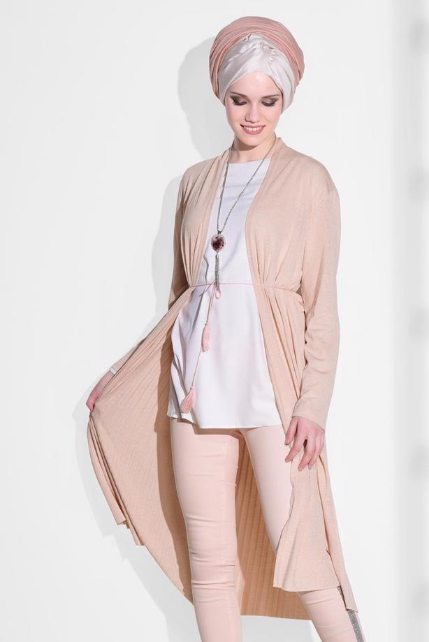 Vêtements hijab  PLEAT DETAILED CARDIGAN 031632  - TRENDTESETTÜR