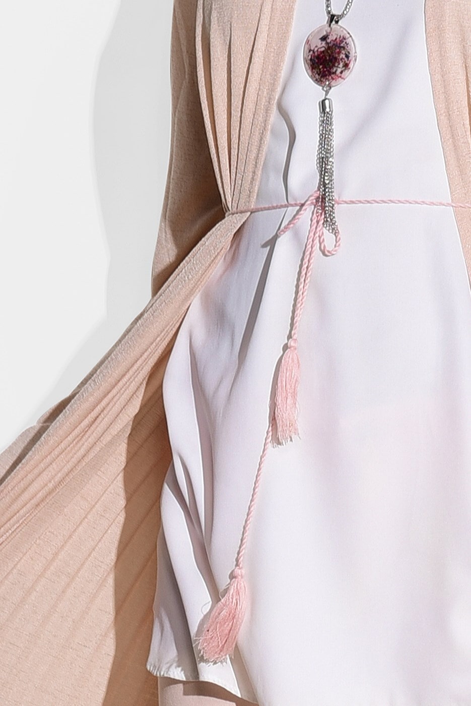 Vêtements hijab POUDRE CARDIGAN PLISSÉ DÉTAILLÉ 031632