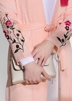 Tesettür giyim PUDRA KOL KISMI NAKIŞ DETAYLI HIRKA 19102