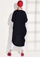 Tesettür giyim SİYAH ŞERİT DETAYLI SALAŞ HIRKA 32661 