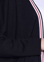 Tesettür giyim SİYAH ŞERİT DETAYLI SALAŞ HIRKA 32661 