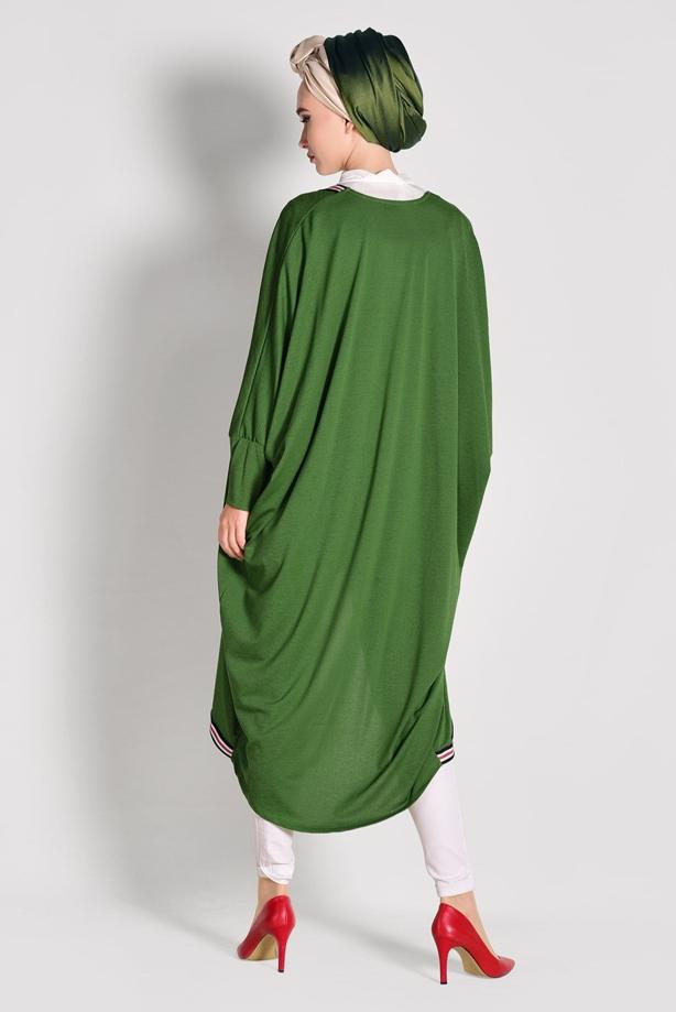 Tesettür giyim  ŞERİT DETAYLI SALAŞ HIRKA 32661  - TRENDTESETTÜR