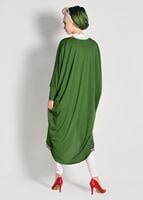 Tesettür giyim YEŞİL ŞERİT DETAYLI SALAŞ HIRKA 32661 