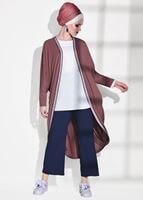 Tesettür giyim KAHVE ŞERİT DETAYLI SALAŞ HIRKA 32661 
