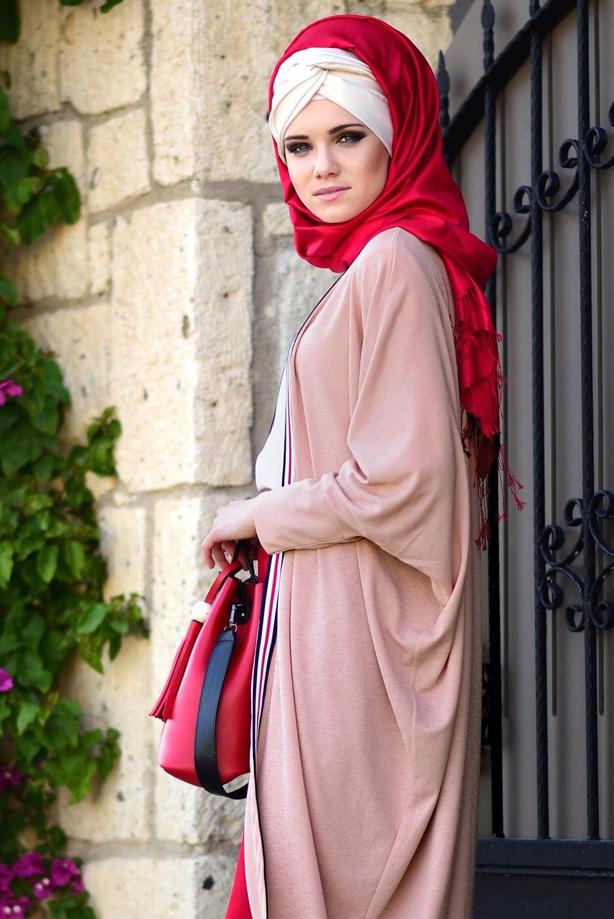 Tesettür giyim  ŞERİT DETAYLI SALAŞ HIRKA 32661  - TRENDTESETTÜR