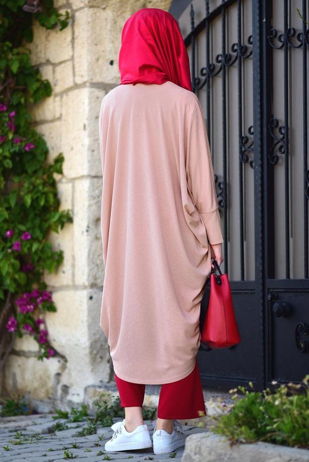 Tesettür giyim  ŞERİT DETAYLI SALAŞ HIRKA 32661  - TRENDTESETTÜR