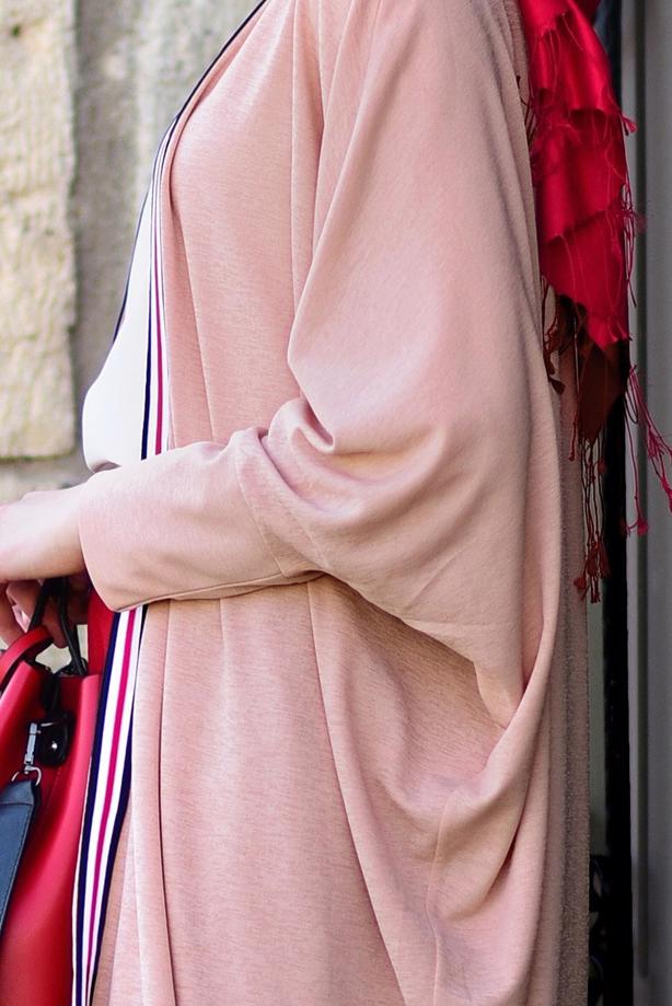 Tesettür giyim  ŞERİT DETAYLI SALAŞ HIRKA 32661  - TRENDTESETTÜR