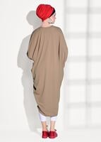 Tesettür giyim KAHVE ŞERİT DETAYLI SALAŞ HIRKA 32661 