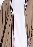 Tesettür giyim KAHVE ŞERİT DETAYLI SALAŞ HIRKA 32661 