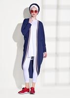 Tesettür giyim LACİVERT ŞERİT DETAYLI SALAŞ HIRKA 32661 