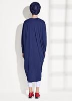 Tesettür giyim LACİVERT ŞERİT DETAYLI SALAŞ HIRKA 32661 