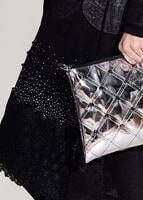 Tesettür giyim SİYAH ETEK UCU GÜPÜR DETAYLI HIRKA 48102