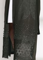 Vêtements hijab KAKI CARDIGAN DÉTAILLÉ GUIPURE 48102