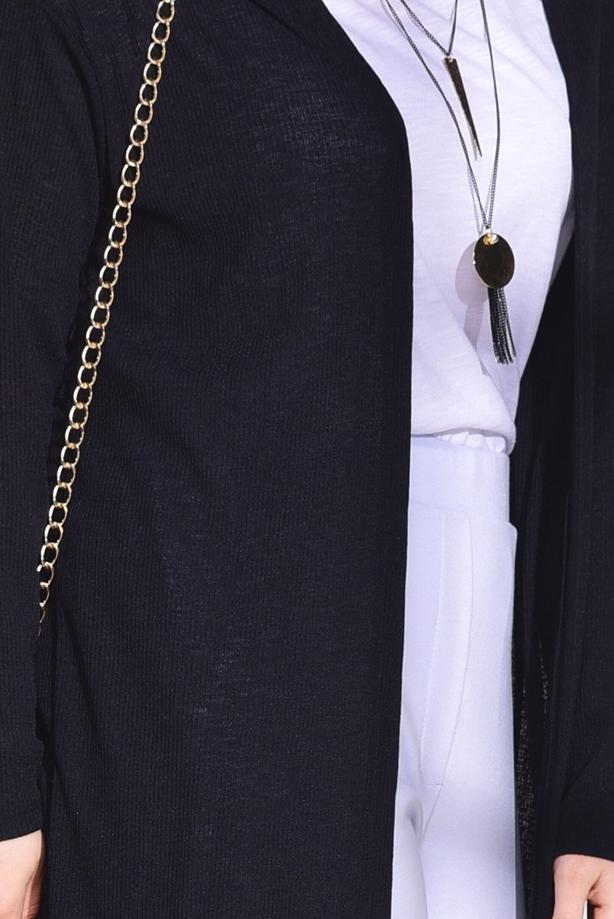 Vêtements hijab  SLIT DETAIL BOOTH CARDIGAN 037  - TRENDTESETTÜR