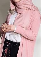 Hijab clothing POWDER SLIT DETAIL BOOTH CARDIGAN 037 