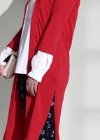 Vêtements hijab ROUGE CARDIGAN À DÉTAILS FENTES 124