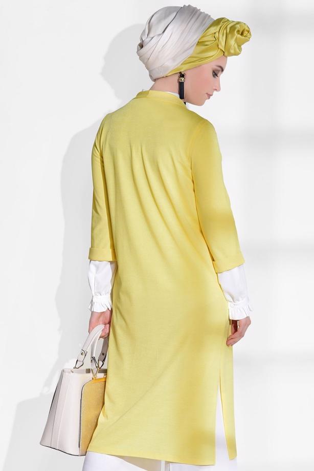 Vêtements hijab  SLIT DETAIL CARDIGAN 124  - TRENDTESETTÜR