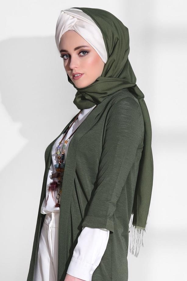 Vêtements hijab  SLIT DETAIL CARDIGAN 124  - TRENDTESETTÜR