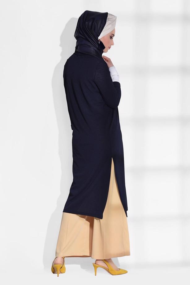 Vêtements hijab  SLIT DETAIL CARDIGAN 124  - TRENDTESETTÜR