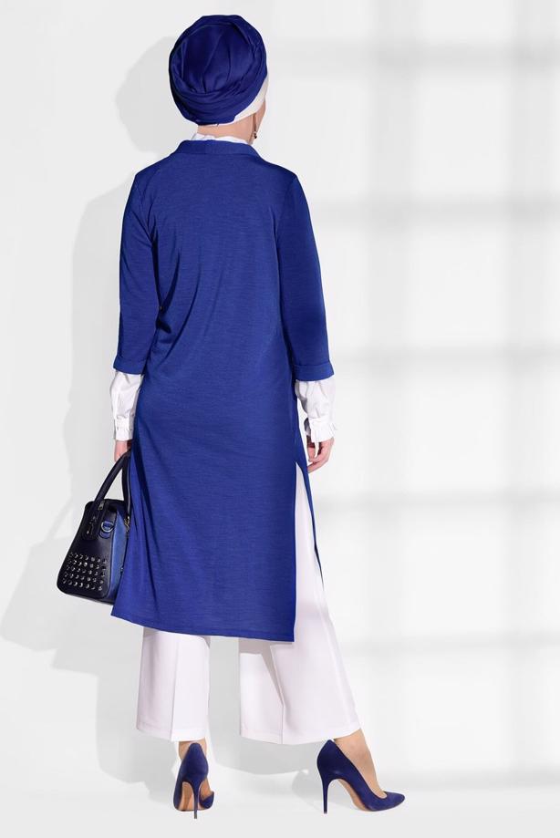 Vêtements hijab  SLIT DETAIL CARDIGAN 124  - TRENDTESETTÜR