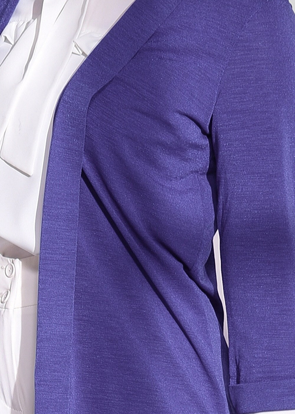 Hijab clothing NAVY BLUE SLIT DETAIL CARDIGAN 124 