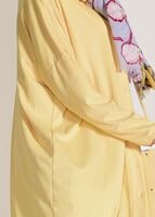 Vêtements hijab JAUNE CARDIGAN LONG DÉTAIL BOUTONS 9046