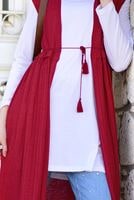 Hijab clothing RED PLEAT DETAIL VEST 951632 