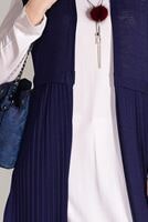 Hijab clothing NAVY BLUE PLEAT DETAIL VEST 951632 