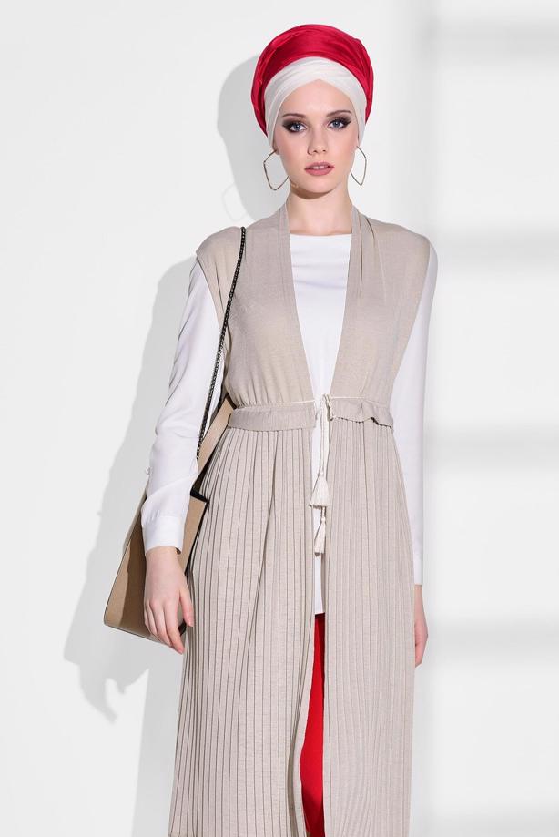 Hijab clothing  PLEAT DETAIL VEST 951632  - TRENDTESETTÜR