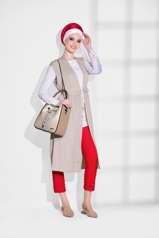 Hijab clothing  PLEAT DETAIL VEST 951632  - TRENDTESETTÜR