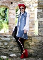 Tesettür giyim LACİVERT T 387 Lvr-Spor Kot Yelek