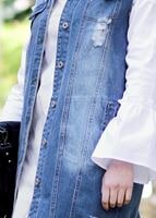 Tesettür giyim LACİVERT T 387 Lvr-Spor Kot Yelek